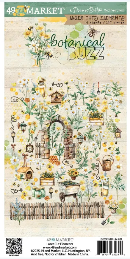 Botanical Buzz Laser Cuts, 117 Pieces